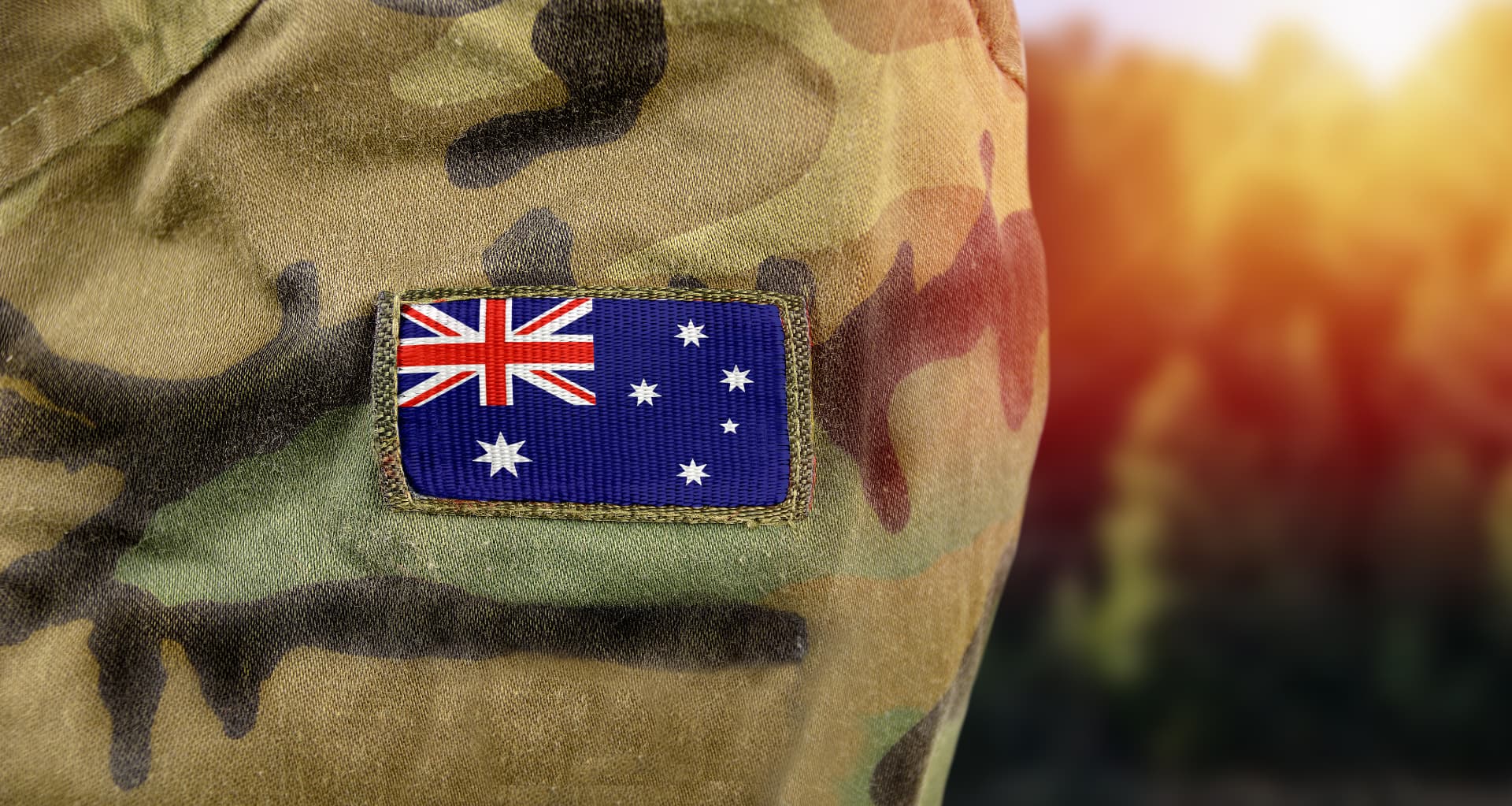 Australian flag patch on an ADF uniform sleeve